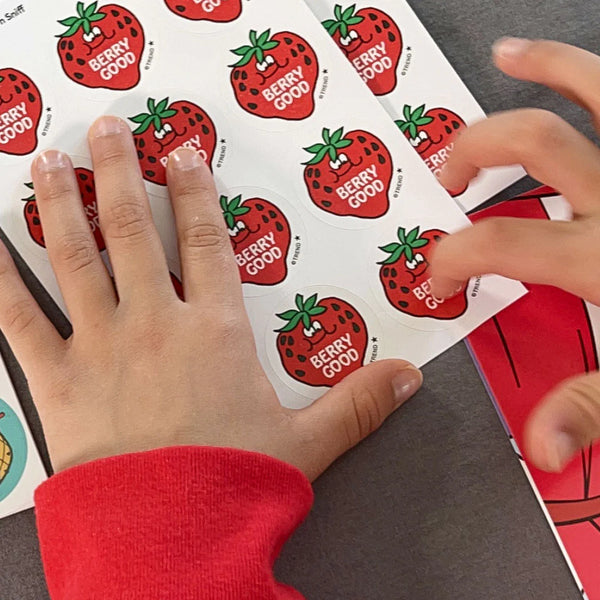 Berry Good, Strawberry scent Retro Scratch 'n Sniff Stinky Stickers®