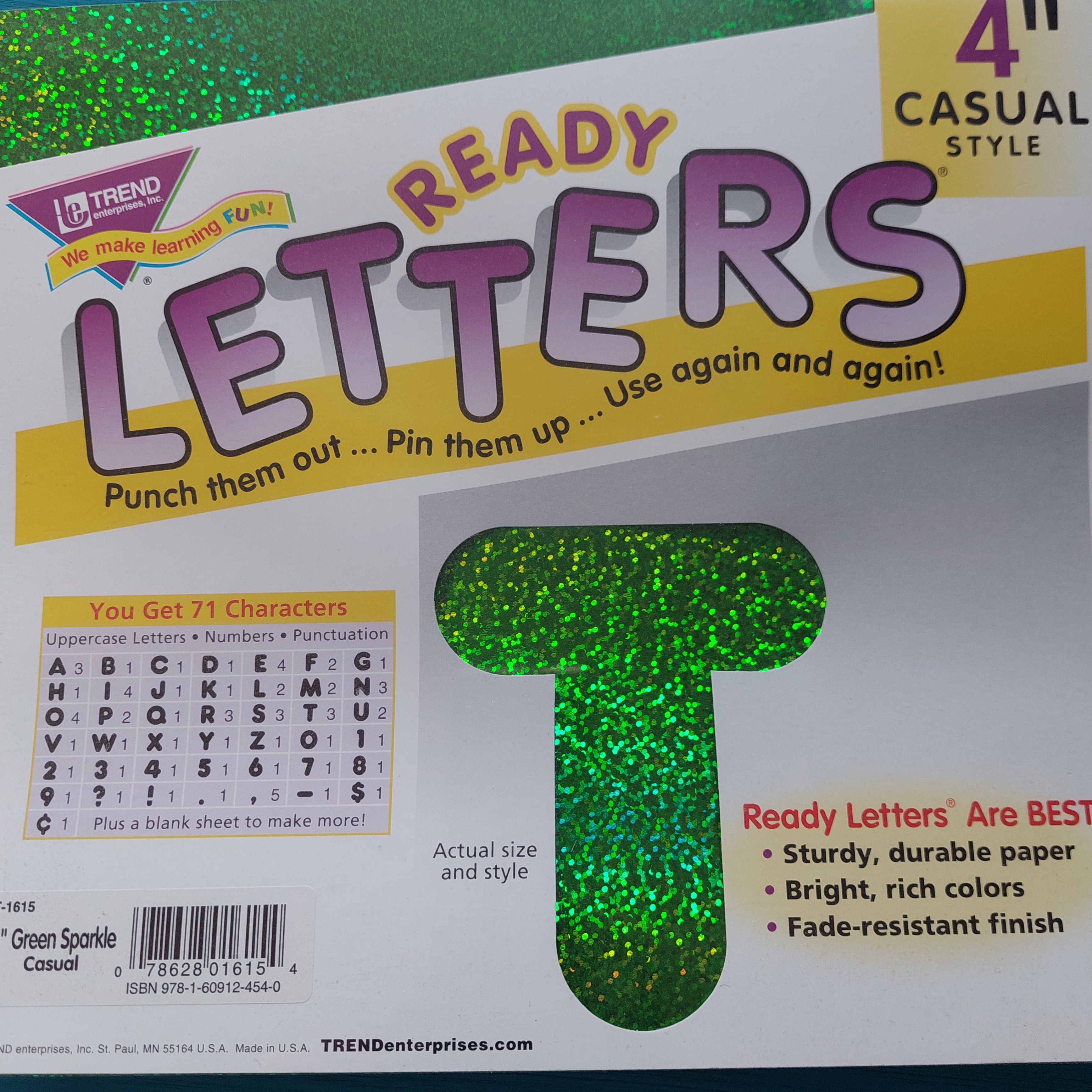 4 Green Trend Casual Ready Letters