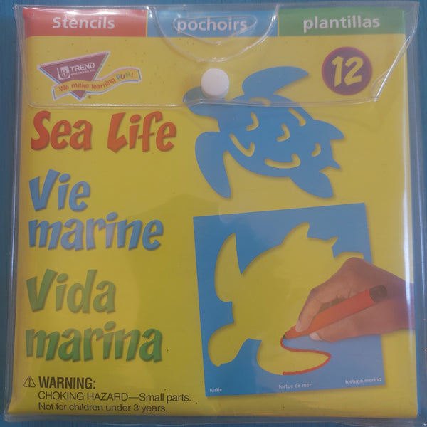SEA LIFE 12 cards per set, 24 stencils