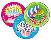 Happy Birthday, Vanilla scent Scratch 'n Sniff Stinky Stickers® – Large Round