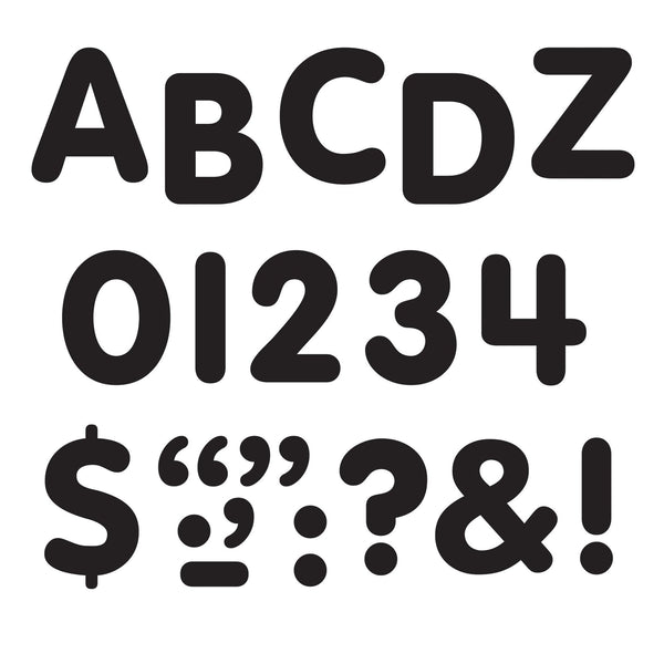 Black 1-Inch Letters, Numbers, & Marks STICK-EZE® Stick-On Letters