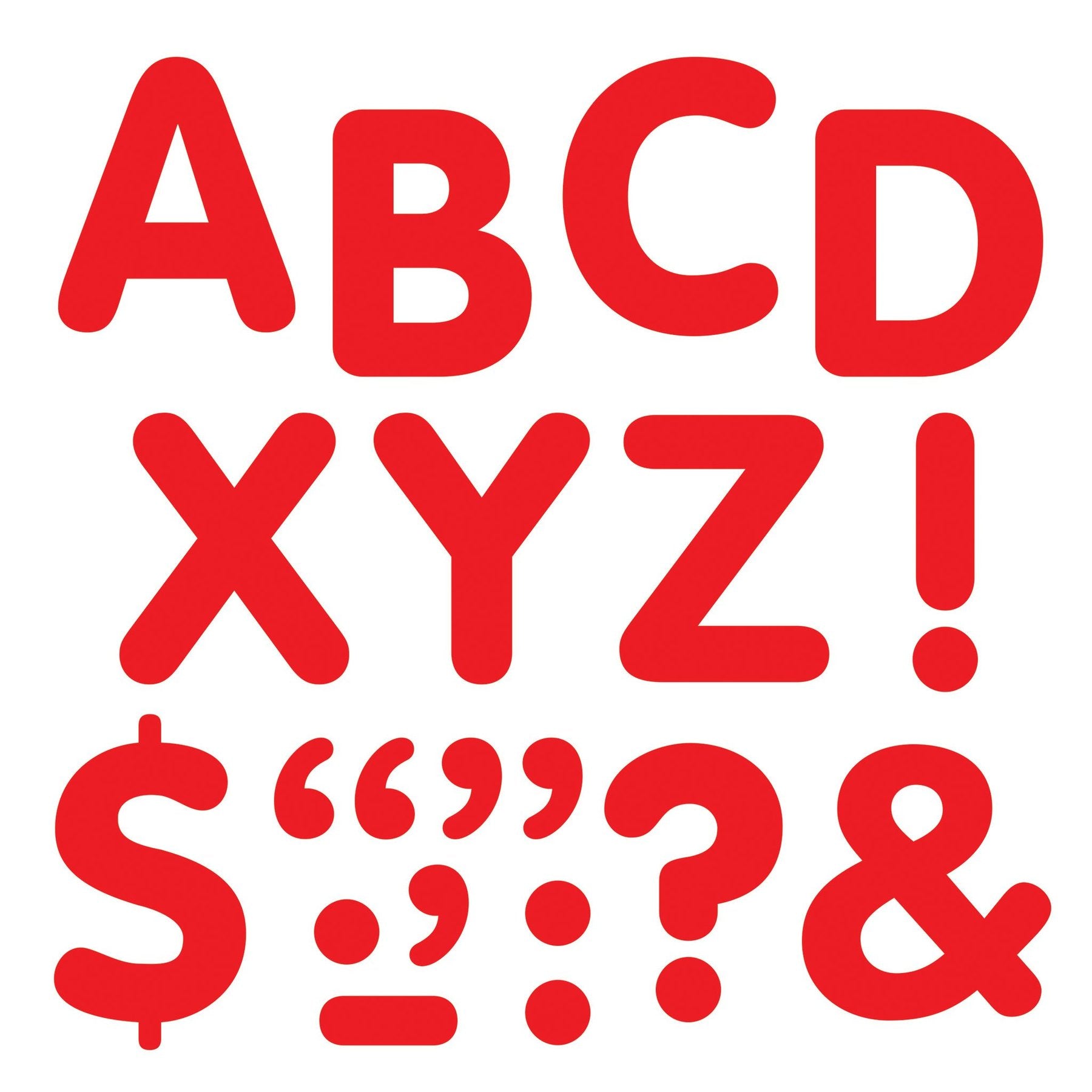 Red 2-Inch Letters & Marks STICK-EZE® Stick-On Letters