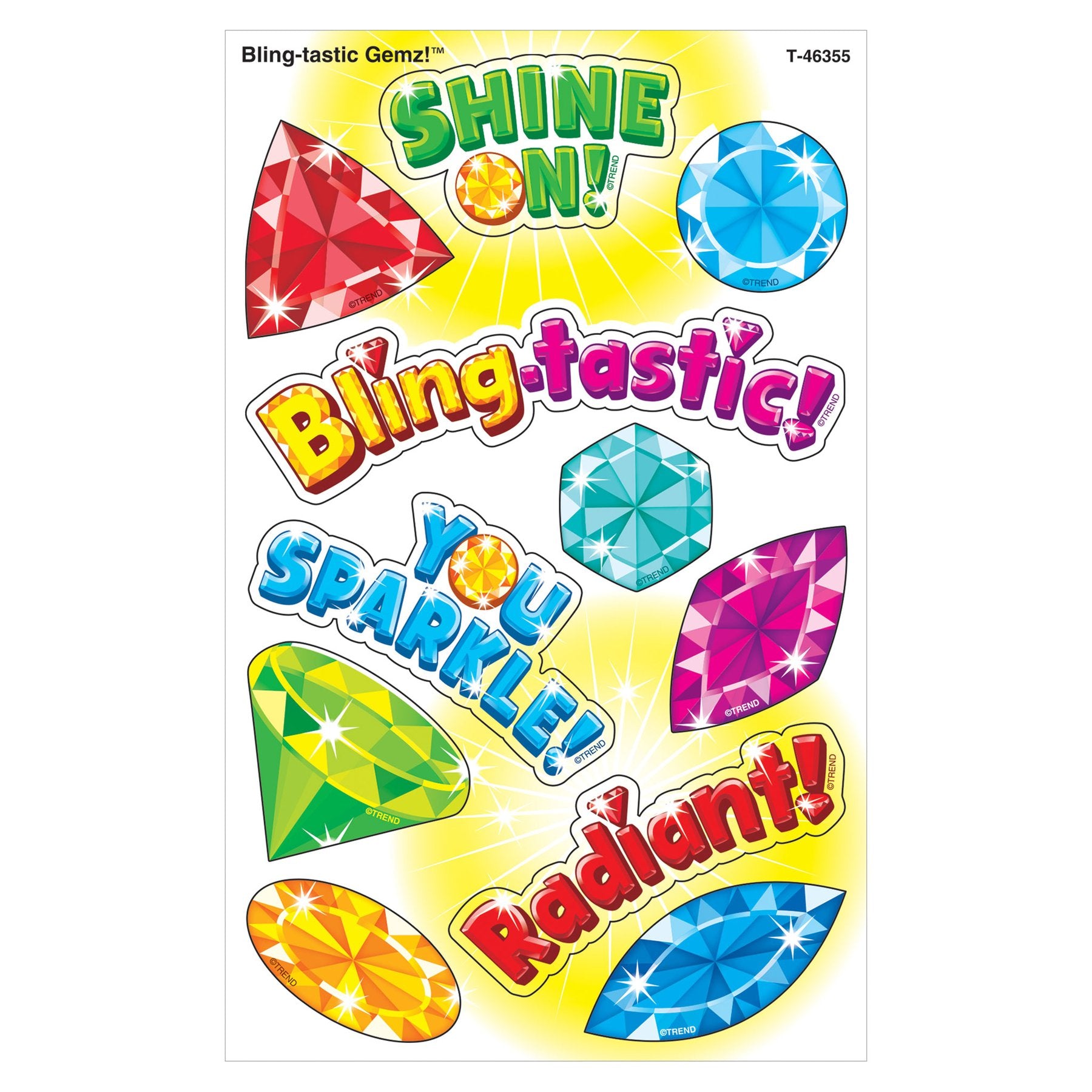 Bling-tastic Gemz!™ superShapes Stickers – Large