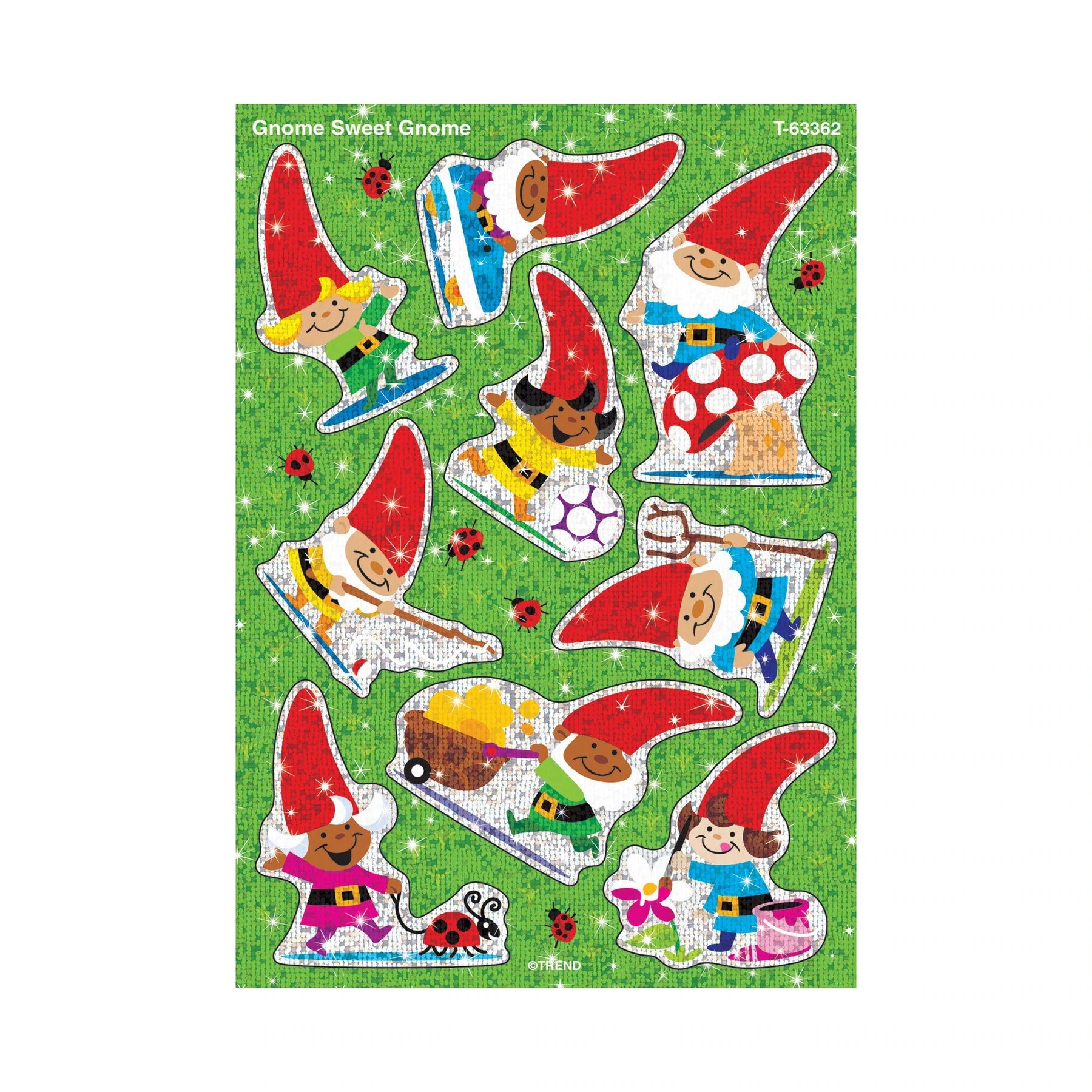 Gnome Sweet Gnome Sparkle Stickers® – Large