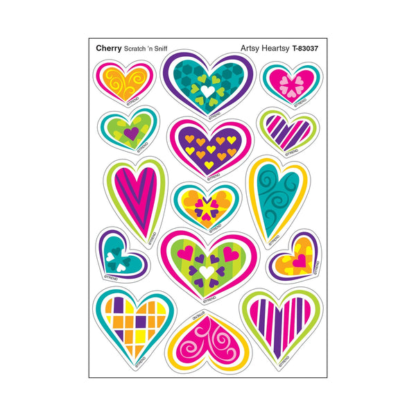 Artsy Heartsy, Cherry scent Scratch 'n Sniff Stinky Stickers® – Mixed Shapes