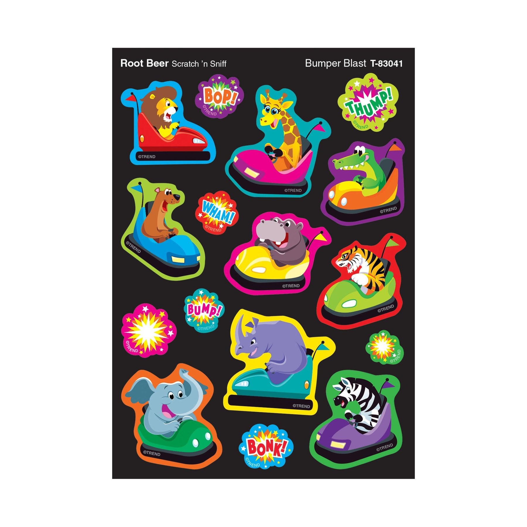 Bumper Blast, Root Beer scent Scratch 'n Sniff Stinky Stickers® – Mixed Shapes
