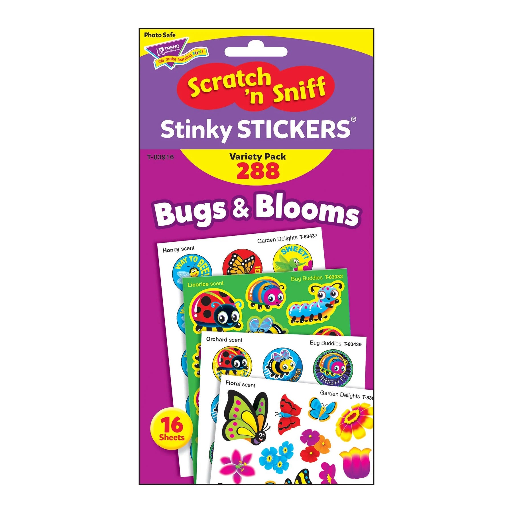 Bugs & Blooms Scratch 'n Sniff Stinky Stickers® Variety Pack